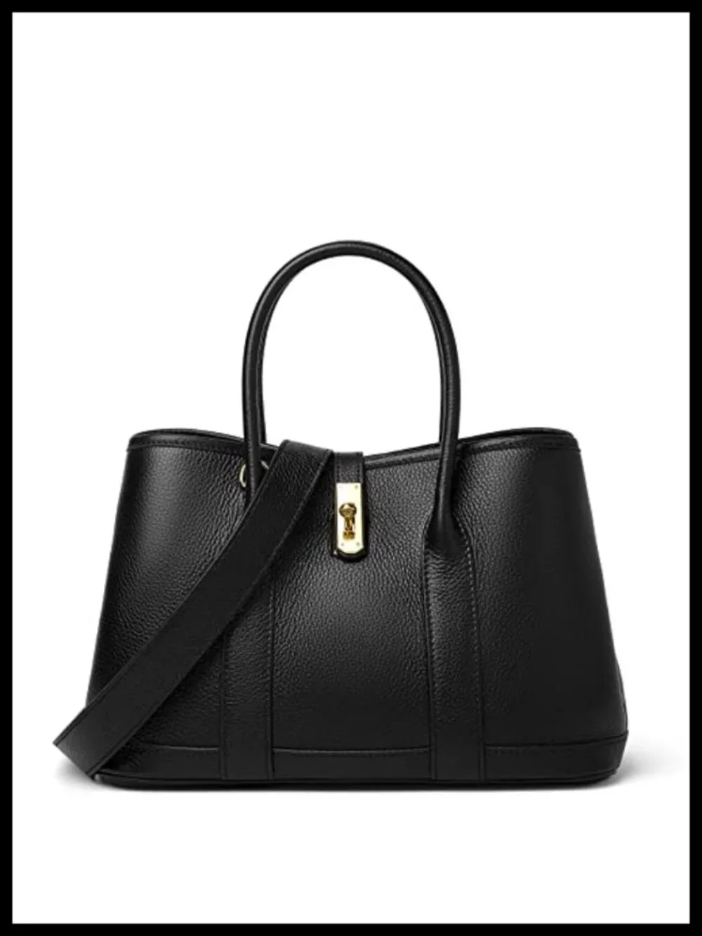Leather Top Handle Satchel Tote Bag for Women with Detachable Strap